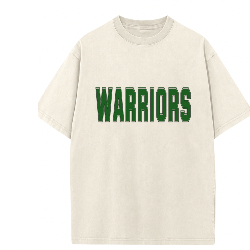 Warriors Oversized Vintage Wash T-shirt (unisex) Black or Beige